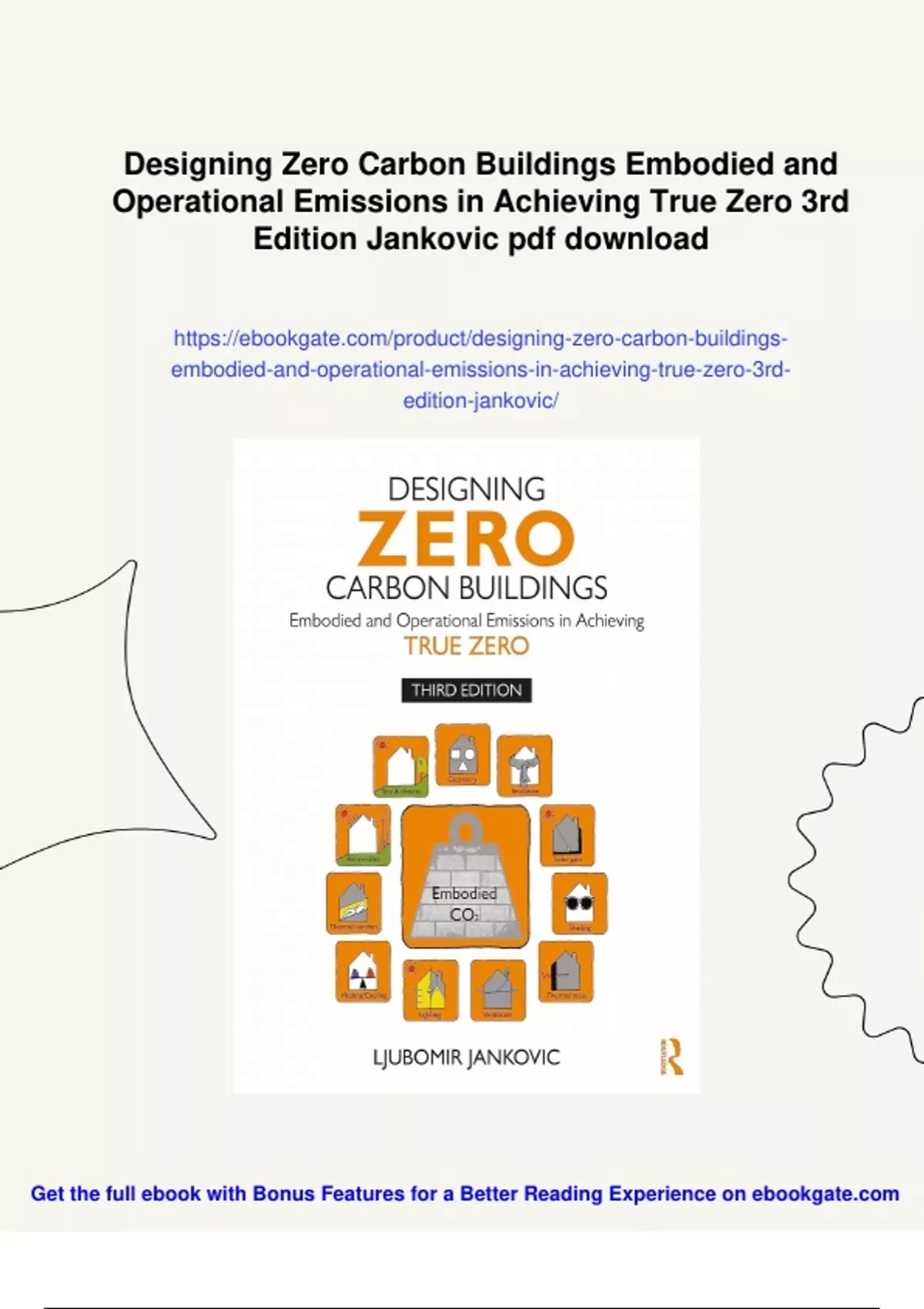 Summary Designing Zero Carbon Buildings Embodied and Operational ...