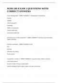 NURS 205 EXAM 1 QUESTIONS WITH CORRECT ANSWERS