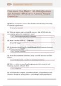 Final exam New Mexico Life Only Questions  and Answers 100&percnt; Correct Answers Already  Graded A&plus;