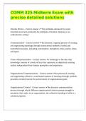 COMM 325 Midterm Exam with precise detailed solutions