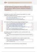 GCSE Edexcel Computer Science Questions  and Answers 100&percnt; Correct Answers Already  Graded A&plus; 
