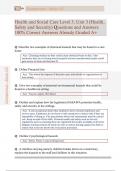 Health and Social Care - LAA Unit 5 Questions  and Answers 100&percnt; Correct Answers Already  Graded A&plus;