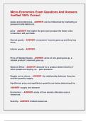 Micro-Economics Exam Questions And Answers  Verified 100&percnt; Correct