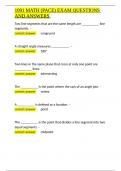 1091 MATH &lpar;PACE&rpar; EXAM QUESTIONS AND ANSWERS&period;docx