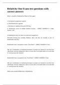Relativity One Exam test questions with correct answers 