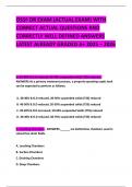 OSSF DR EXAM &lpar;ACTUAL EXAM&rpar; WITH CORRECT ACTUAL QUESTIONS AND CORRECTLY WELL DEFINED ANSWERS LATEST ALREADY GRADED A&plus; 2025 &ndash; 2026