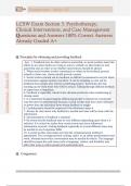 LCSW Exam Section 3&colon; Psychotherapy&comma;  Clinical Interventions&comma; and Case Management  Questions and Answers 100&percnt; Correct Answers  Already Graded A&plus; 