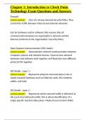 Chapter 1 Introduction to Check Point Technology Exam Questions and Answers&period;docx