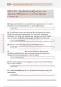 MHA 701 - Org Behavior Questions and  Answers 100&percnt; Correct Answers Already  Graded A&plus;