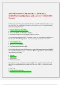 MSN 5410 ADVANCED MEDICAL SURGICAL  NURSING Exam Questions And Answers Verified 100&percnt;  Correct 