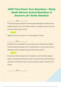 AHIP Final Exam Test Questions &sol; Study Guide Newest Actual Questions & Answers &lpar;A&plus; Guide Solution&rpar;