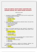 NURS 3525 MENTAL HEALTH EXAM 3 QUESTIONS AND  ANSWERS VERIFIED 100&percnt; CORRECT&vert;KEISER UNIVERSITY