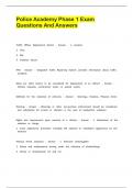 Police Academy Phase 1 Exam 