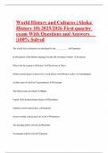 World History and Cultures &lpar;Abeka History 10&rpar; 2025&sol;2026 First quarter exam With Questions and Answers &vert;100&percnt; Solved