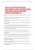 XRAY STATE EXAM WITH QUESTIONS AND ANSWERS 100&percnt; SOLVED&vert; LATEST 2025&sol;2026 UPDATE&vert; GRADED A&plus;