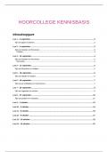 Kennis basis hoorcollege samenvatting