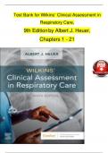 Test Bank for Wilkins&rsquo; Clinical Assessment in  Respiratory Care&comma; 9th Editionby Albert J&period; Heuer&comma; Chapters 1 - 21