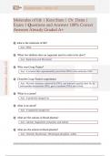 Molecules of life &vert; Kent State &vert; Dr&period; Datta &vert;  Exam 1 Questions and Answers 100&percnt; Correct  Answers Already Graded A&plus;