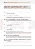Molecules Of Life Questions and Answers  100&percnt; Correct Answers Already Graded A&plus;
