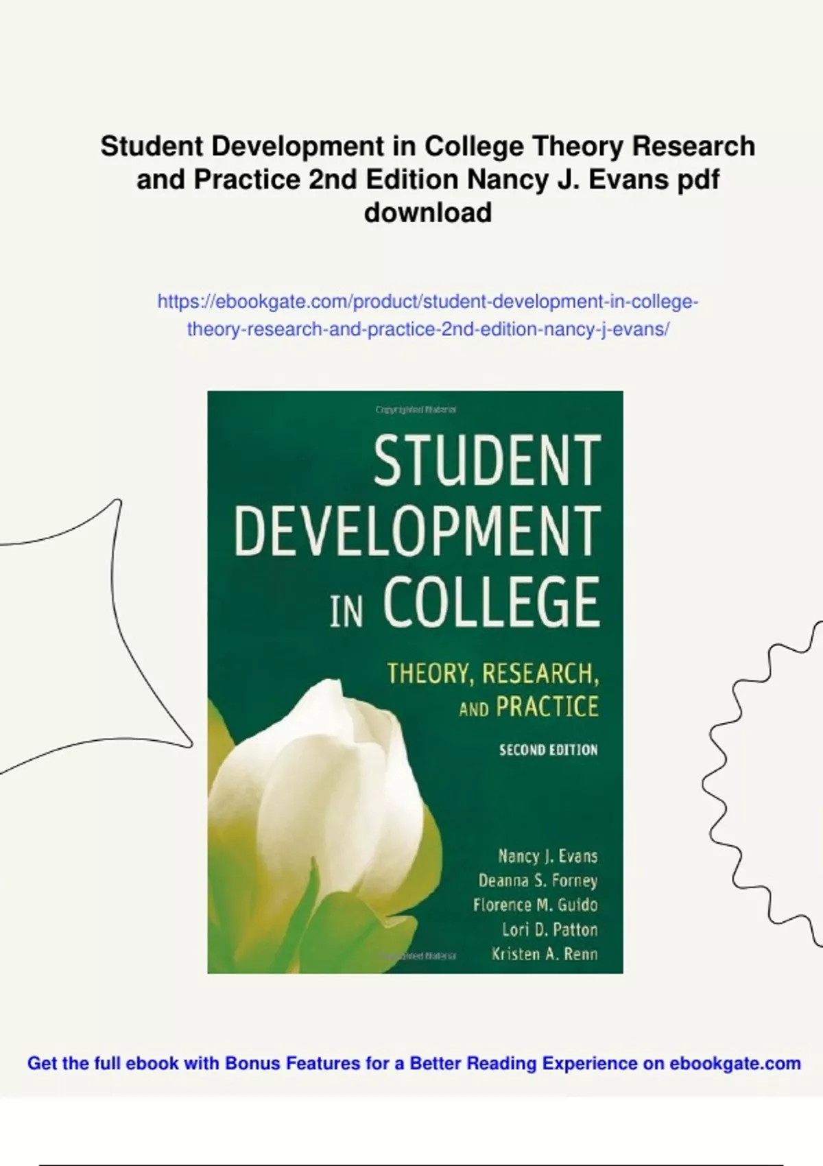 Summary Student Development in College Theory Research and Practice 2nd ...