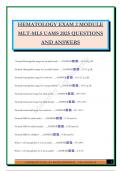 UAMS HEMATOLOGY Bundled Exams 2025 &lpar;Questions and Answers&rpar; 