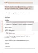 NCMA Practice Test Questions and Answers  100&percnt; Correct Answers Already Graded A&plus;