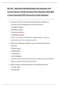 NU 545 &ndash; Advanced Pathophysiology Exam Questions And  Correct Answers &lpar;Verified Answers&rpar; Plus Rationales 2025 Q&A  &vert; Instant Download PDF &lpar;University of South Alabama&rpar;