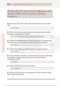 NCMA &lpar;NCCT&rpar; Exam Prep &num;1 Questions and  Answers 100&percnt; Correct Answers Already  Graded A&plus; 
