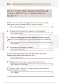 NCMA CCMA Study Guide Questions and  Answers 100&percnt; Correct Answers Already  Graded A&plus; 