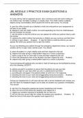 JBL MODULE 3 PRACTICE EXAM QUESTIONS & ANSWERS
