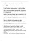 JBL MODULE 3 PRACTICE EXAM QUESTIONS & ANSWERS