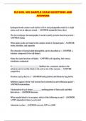 KU BIOL 600 SAMPLE EXAM QUESTIONS AND ANSWERS