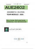AUE2602 ASSIGNMENT 2 &lpar;QUESTIONS AND ANSWERS&rpar; YEAR MODULE 2025