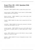 Exam 3 Psyc 230 &ndash; UIUC Questions With Correct Answers