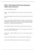 PSYC 230 Chanon Final Exam Questions With Correct Answers&period;