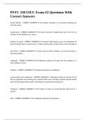 PSYC 230 UIUC Exam -2 Questions With Correct Answers