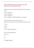 WGU C955 Module 3 Basic Algebra Exam 60 Questions with Verified Answers&comma;100&percnt;CORRECT