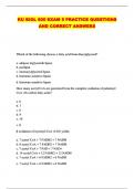 KU BIOL 600 EXAM 5 PRACTICE QUESTIONS AND CORRECT ANSWERS
