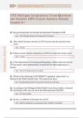 OTR Michigan Jurisprudence Exam Questions  and Answers 100&percnt; Correct Answers Already  Graded A&plus; 