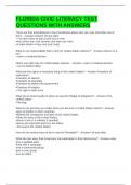 FLORIDA CIVIC LITERACY TEST QUESTIONS WITH ANSWERS