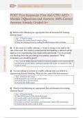 POST First Responder First Aid&sol;CPR&sol;AED&colon;  Module 5 Questions and Answers 100&percnt; Correct  Answers Already Graded A&plus;