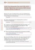 POST First Responder First Aid&sol;CPR&sol;AED&colon;  Module 5 Questions and Answers 100&percnt; Correct  Answers Already Graded A&plus;