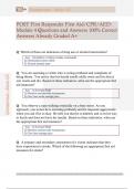 POST First Responder First Aid&sol;CPR&sol;AED&colon;  Module 4 Questions and Answers 100&percnt; Correct  Answers Already Graded A&plus; 