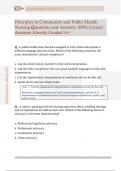 Principles in Community and Public Health  Nursing Questions and Answers 100&percnt; Correct  Answers Already Graded A&plus;