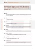 Principles of Health Science unit 7 Questions  and Answers 100&percnt; Correct Answers Already  Graded A&plus;