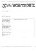 Practice RBC 1 EXAM &lpar;2025 updated&rpar; QUESTIONS AND ANSWERS &lpar;DETAILED & ELABORATED&rpar; fully solved