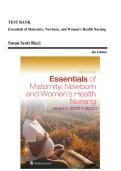 Test Bank - Essentials of Maternity&comma; Newborn&comma; and Women's Health Nursing&comma; 6th Edition &lpar;Ricci&comma; 2025&rpar;&comma; Chapter 1-24 &vert; All Chapters