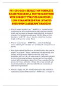 PN 1001&sol;2001 REFLECTION COMPLETE EXAM FREQUENTLY TESTED QUESTIONS WITH CORRECT VERIFIED SOLUTIONS&vert;&vert; 100&percnt; GUARANTEED PASS UPDATED 2025&sol;2026&vert;&vert;ALREADY GRADED&excl;