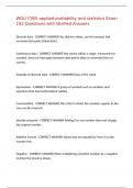 WGU C955 applied probability and statistics Exam 192 Questions with Verified Answers &comma;100&percnt;CORRECT