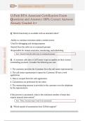 UiPath RPA Associate Certification Exam  Questions and Answers 100&percnt; Correct Answers  Already Graded A&plus;